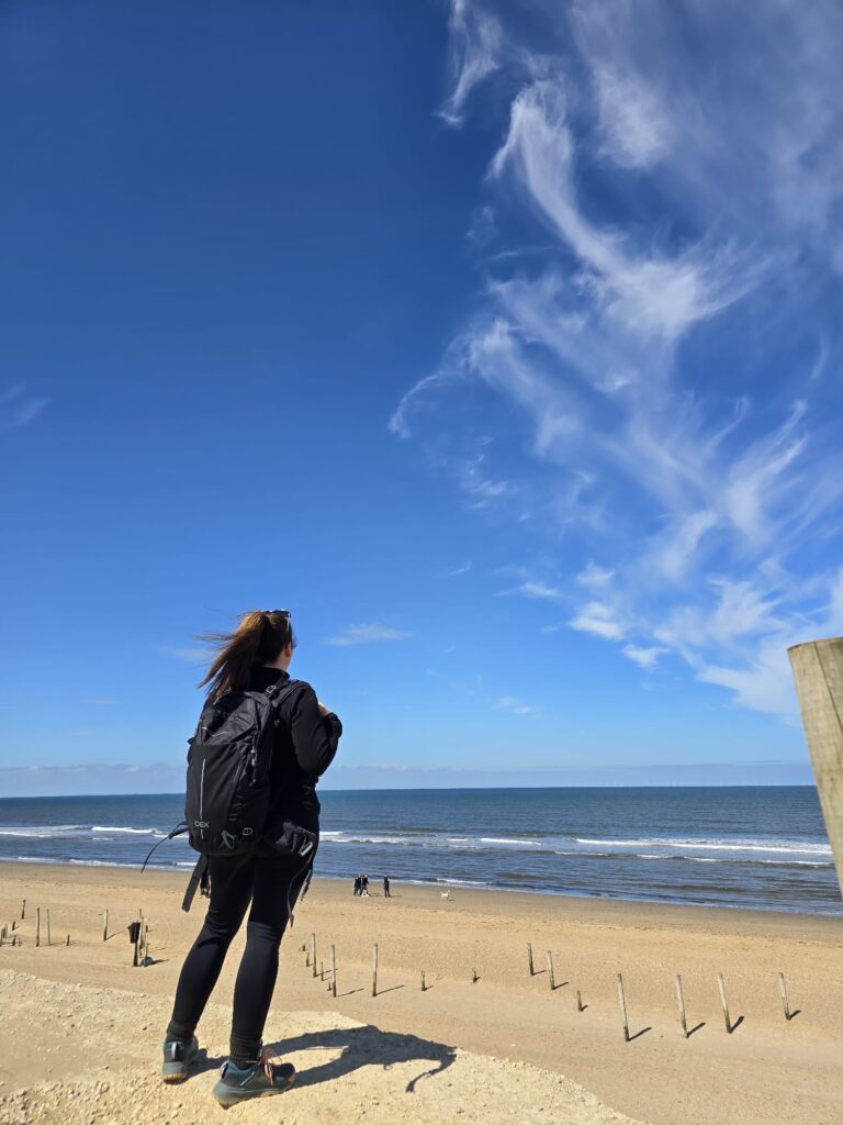 Nicola at the beach
